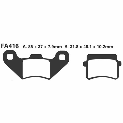 Paire plaquettes ebc fa416tt - plaquettes,