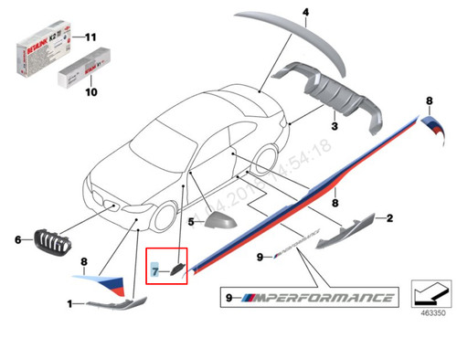 Bmw f87 garniture - m2,