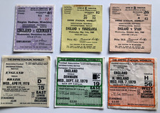 6 tickets )) ENGLAND HOME 60s 70s GERMANY SPAIN BRAZIL DENMARK IRELAND YOUG...