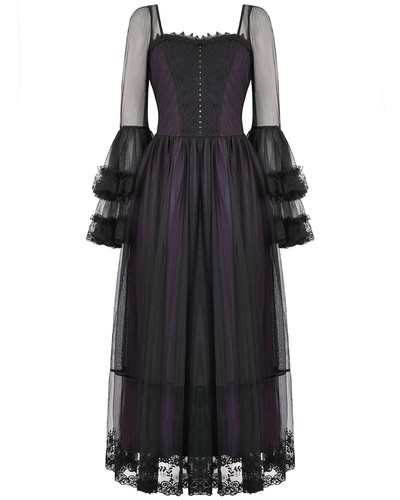 Robe maxi gothique brodée - robe,