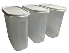 Set 3 Tupperware Seven Cup Container with White Lids 1.7 Litres