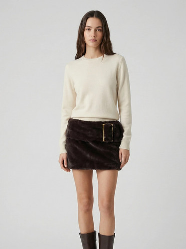 Mini jupe ceinture fausse - ceinture, en