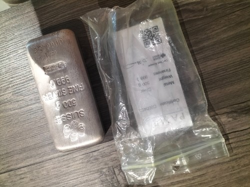 Lingot argent 500g gris - lingot,