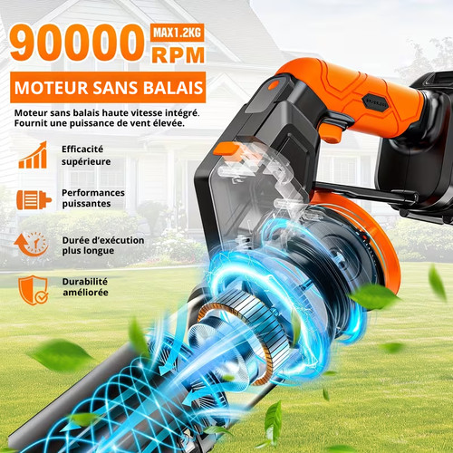 Souffleur sans fil 90000 rpm - sans,
