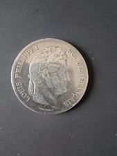 PIECE DE 5 FRANCS ARGENT LOUIS PHILIPPE 1834 ATELIER LILLE W BON ETAT