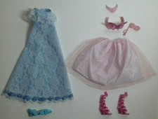 D35 / clothing lot clothes doll barbie petticoat dance dress evening shoe vgc