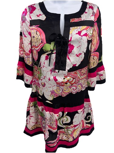 Bebe womens silk - silk, tunic