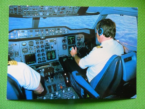 Postcard cockpit poste de - postcard,