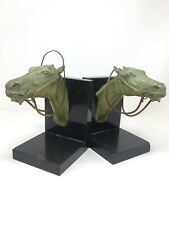 Art Deco Book Greenhouse Ruler & Marble Equestrian Horse Bookends Horse