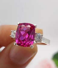 Bague diamant saphir rose