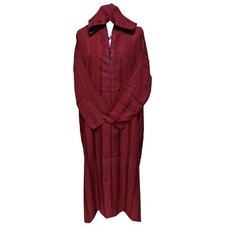 Thobe Jubba Djellaba À Capuche En Coton Rayé Marron Pour Homme