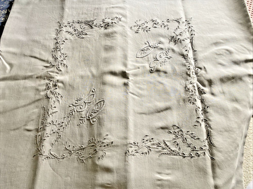 Ancienne nappe lin - nappe, en