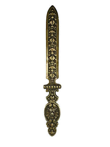 Coupe papier bronze doré - coupe,