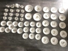 Service de vaisselle porcelaine Winterling oiseaux Germany Bavaria Schwarzenbach