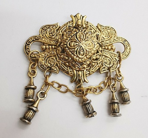 Broche fantaisie doré - broche,