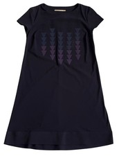 Robe graphique violet, coupe