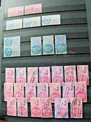 Lot timbres fiscaux - de,