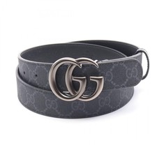 GUCCI GG Marmont Supreme belt ceinture 41451692TIT100085 leather PVC Gray mens