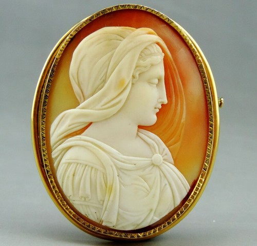 Grosse broche camée - broche, monture