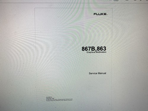 Fluke 867b service manual - ,