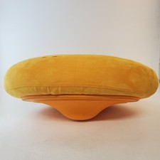IKEA virrig balance cushion board foot stool microsuede Yellow round large kid 