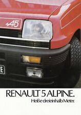 Renault 5 Alpine R5 Vintage Youngtimer Classic Brochure E