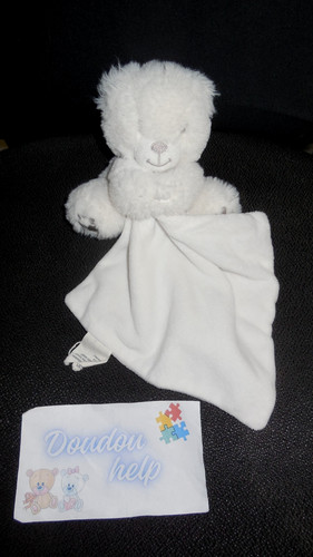 Doudou peluche ours mouchoir - doudou,