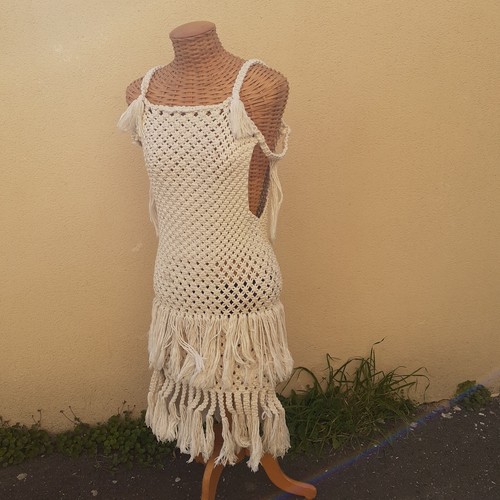 Robe crochet bohême - crochet,