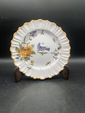 Vintage Handmade Mustier Decor Earthenware Plate Signed Paul Artus