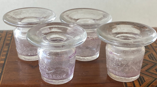 Rare vintage lot encrier verre - rare,