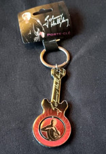 Johnny Hallyday -Ancien porte clé guitare, avec étiquette-Collection FAN AVENUE