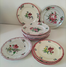 12 assiettes fleuries