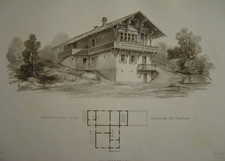 Lithographie d'un Chalet