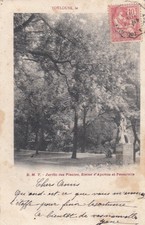TOULOUSE jardin des plantes statue d'Apollon et passerelle timbrée 1903