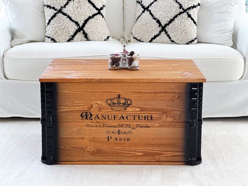 Coffre table basse bois - table, en