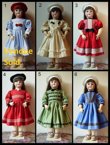 Robe poupée ancienne sfbj - robe,