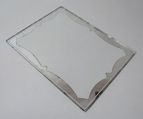 Ancien verre miroir mercurisé - ancien,