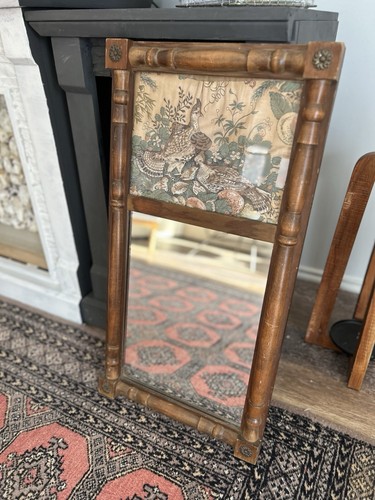 Wooden trumeau mirror - , w/