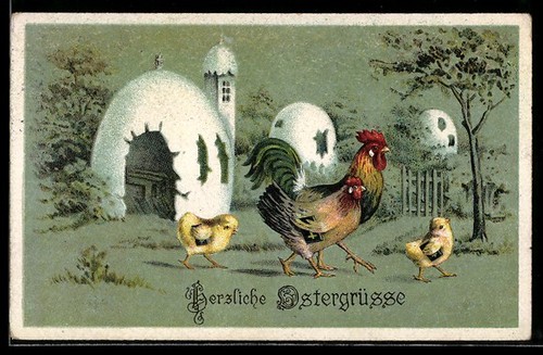 Coq poule avec poussins - poule, de