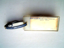 Antique 1970s Suitcase Tag Holder: SWISSAIR AVIATION COMPANY