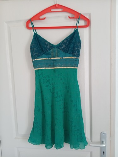 Robe vert emeraude 100 - robe,