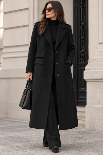 Manteau long noir femme 4th - long,