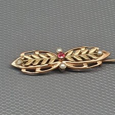 BIJOU - Ancienne broche plaqué or #59