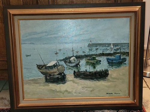 Huile sur toile claude - huile,