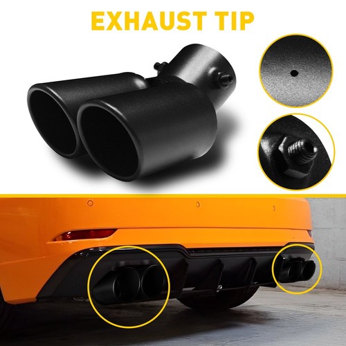Car rear dual exhaust pipe - car,
