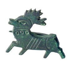 (réplique) broche fibules romaines zoomorphe cerf vieillies avec patine ancienne