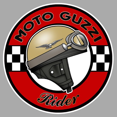 Moto guzzi rider sticker - rider,