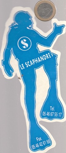 Autocollant sport plongée - autocollant., sport.
