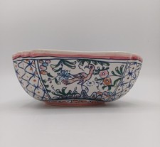 Saladier / Plat en Faïence Peinte à la Main – Artisanat Portugais, Signé Aida