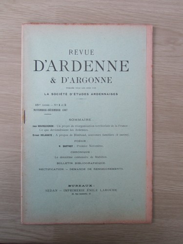 Revue ardenne d - revue, d'argonne